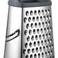 Skørter | Our Chef Professional Box Grater, Stainless Steel with 4 Sides, Best for Parmesan Cheese, Vegetables, Ginger, XL Size, Gray