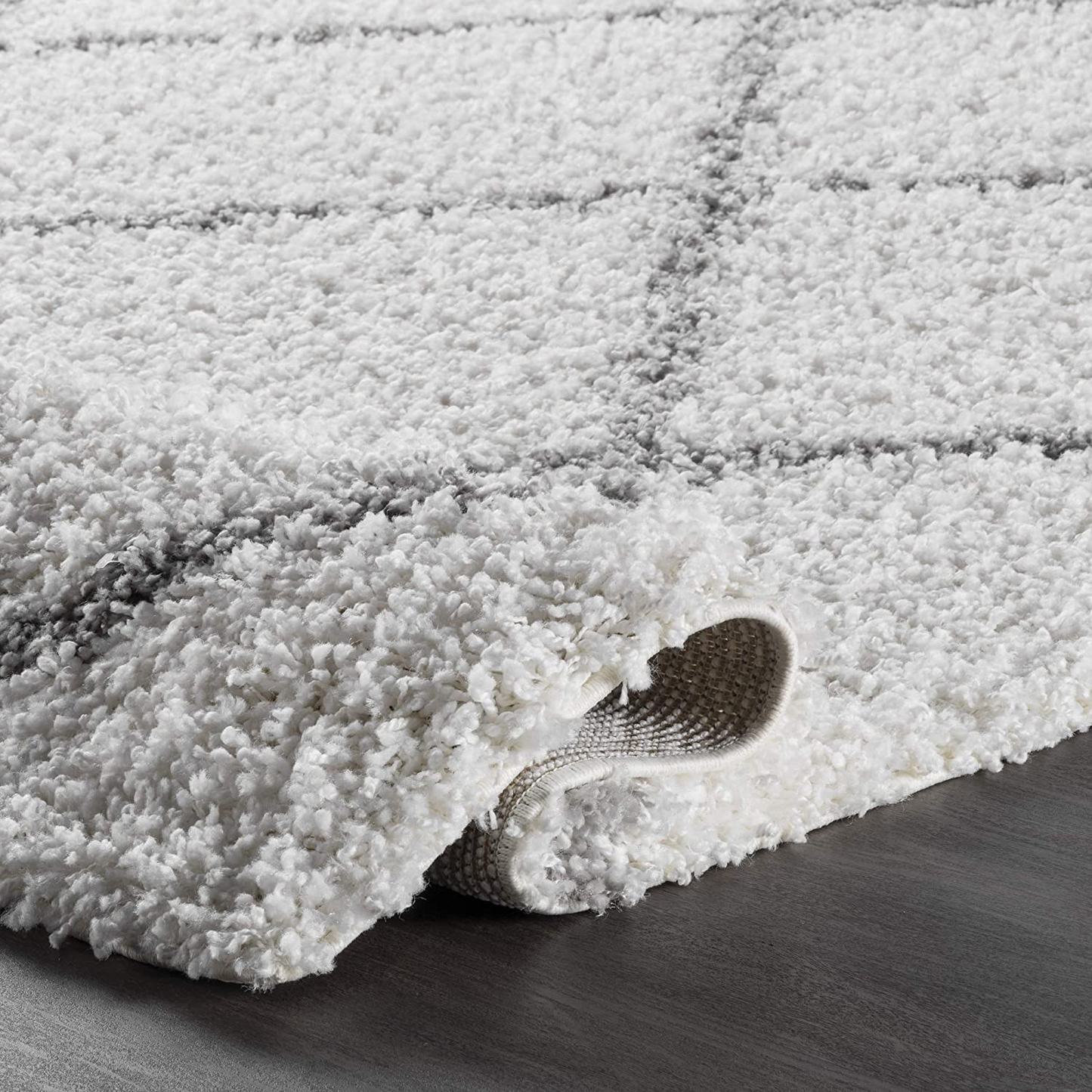 Skørter | nuLOOM Tess Cozy Soft & Plush Modern Area Rug, 4' Square, White