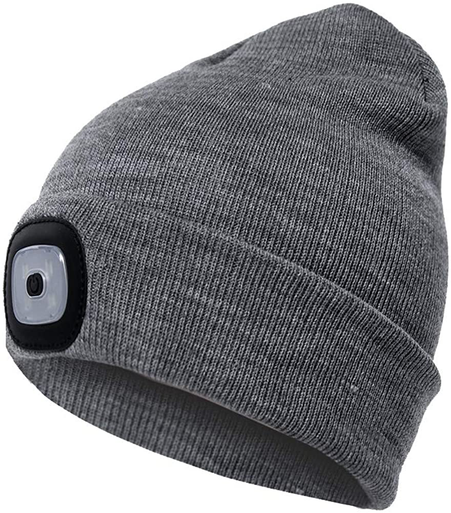 Skørter | Unisex LED Beanie with Light Gifts for Men Dad Father USB Rechargeable Cap