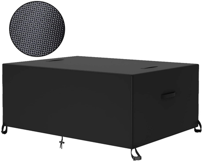 Skorter | Essort Outdoor Furniture Protection Waterproof Patio Table Cover, 4-6 Seats Heavy Duty Windproof Square Garden Table Sofa Cover, UV-Resistant (83.5''X48.4''X29'')