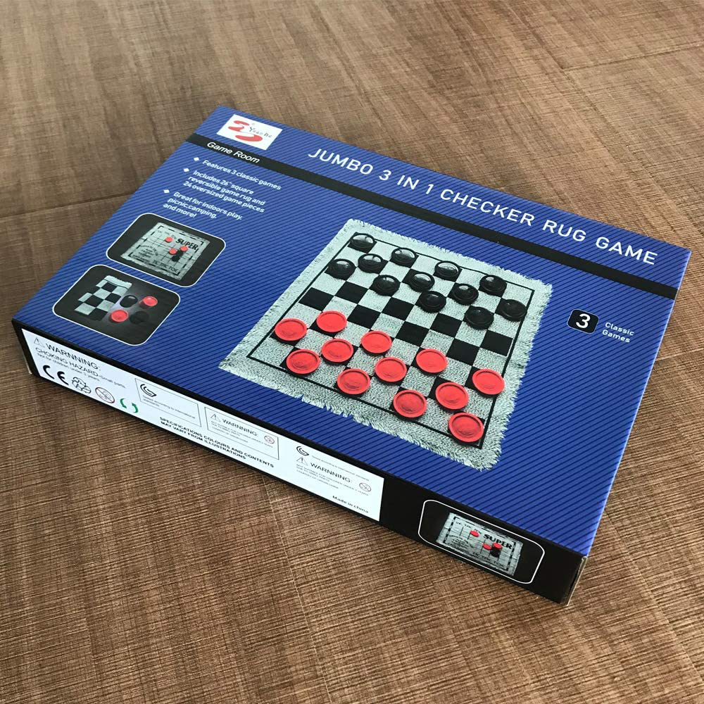 Skørter | Yuanhe 3 in 1 Gigantic Check Set Includes Tic Tac Toe Game with Reversible Mat, Classic Indoor Outdoor Garden Game for Family