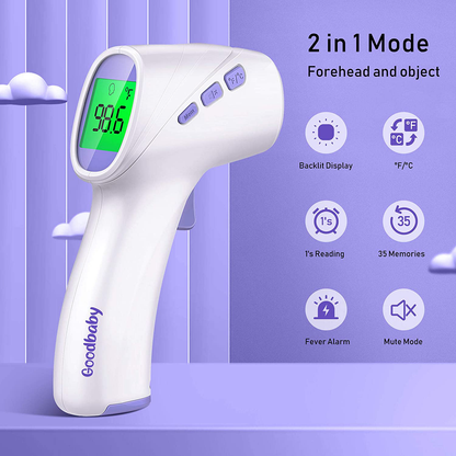 Skorter | Contactless Thermometer for Adults, Forehead Thermometer and Object Thermometer 2 in 1 Dual-Mode Thermometer with Fast Accurate Results