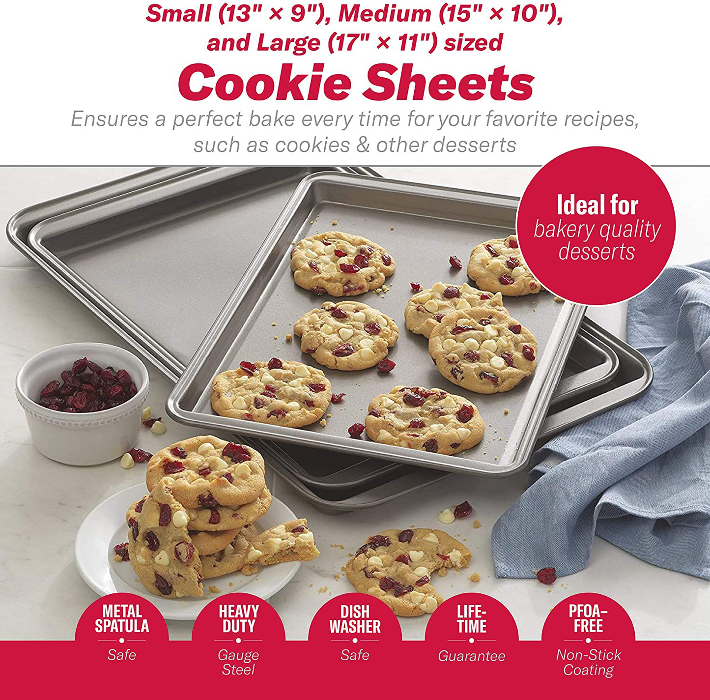 Skørter | Goodcook Baking Tray, 33 cm x 23 cm, Dark Gray