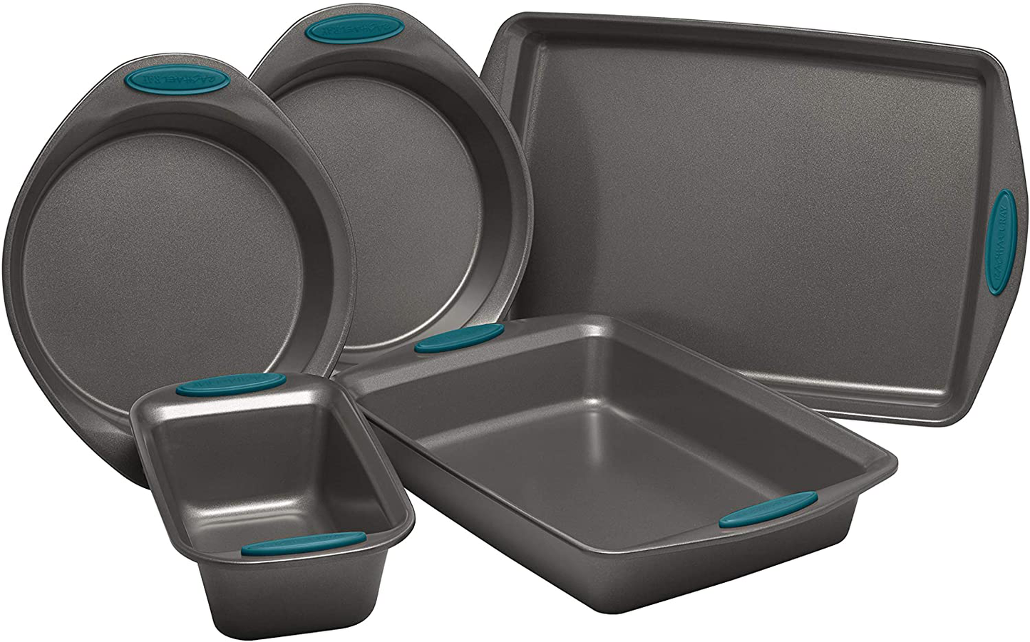 Skørter | Rachael Ray Nonstick Bakeware Set with Grips includes Nonstick Bakeware, Bake Sheet, and Nonstick Loaf Pan - 5 or 10 Pieces