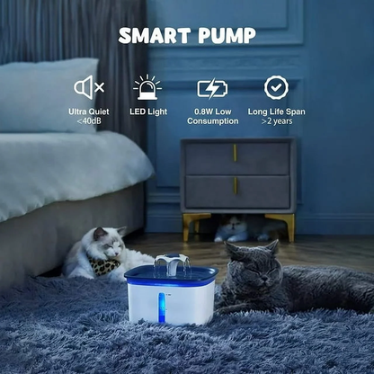 Skorter | Pet fountain with Anti-Slip Mat Dispenser with Smart Pump - Cat or Dog