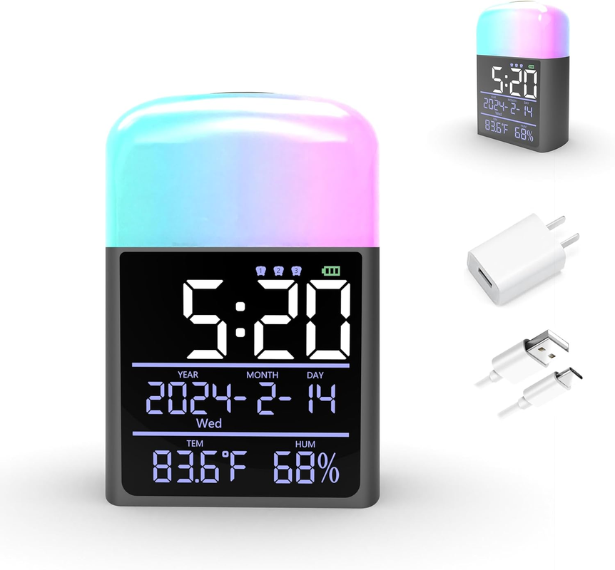 Skørter | Digital Sunrise Alarm Clock - 9 Color Night Light