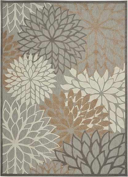 Skørter | Nourison Aloha Indoor/Outdoor Floral Natural 2'3" x 12' Area Rug, (12' Runner)