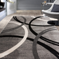 Skørter | Carpet Store Modern Wavy Circles Design Area Rug 3'3" x 5' Gray