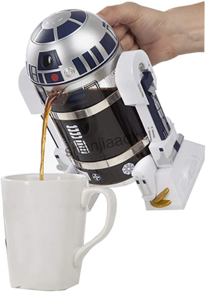 Skørter | NBCDY Hand Coffee Maker, Creative Robot R2D2 Coffee Maker, Mini Stainless Steel Filter Coffee Maker, Home Insulation Pot Pressure Kettle