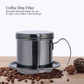 Skørter | Portable stainless steel coffee drip filter kettle for home kitchen office outdoor use, durable, safe (Black)