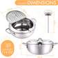 Skørter | cuomaop, deep fryer pot, 304 stainless steel with temperature control and lid Japanese style tempura fryer Uncoated fryer diameter: 9.4"