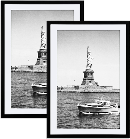 Skørter | ENJOYBASICS 13x19 Picture Frame Black Poster Frame, Display Pictures 11x17 with Mat or 13x19 Without Mat, Wall Gallery Photo Frames, 2 Pack