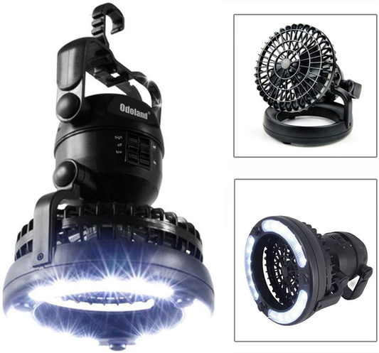Skørter | Odoland Portable LED Camping Lamp with Ceiling Fan - Hurricane Emergency Survival Kit