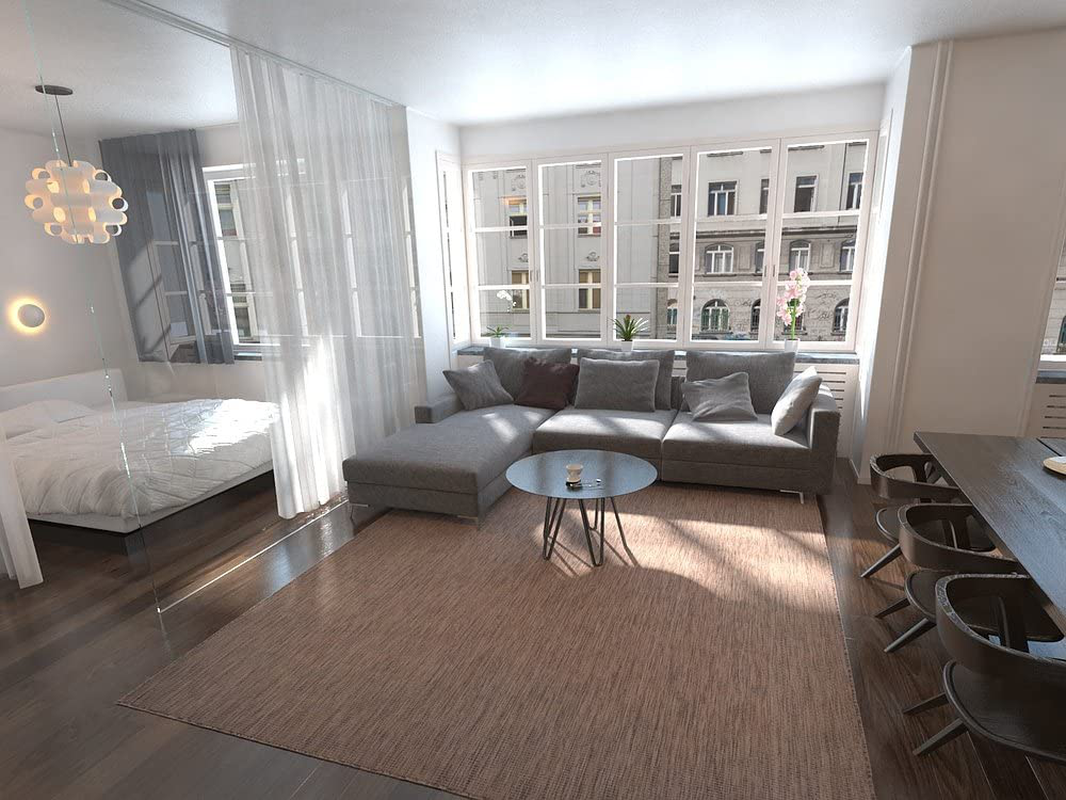 Skørter | Unique Loom Solid Collection Casual Transitional Indoor and Outdoor Flatweave Round Rug, 4', Light Gray/Gray