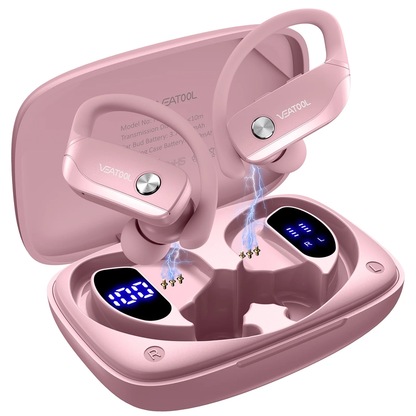 Skorter | LED Screen Over-Ear Wireless Earbuds Bluetooth Headphones 48 Hours Gaming With Built-in Microphone