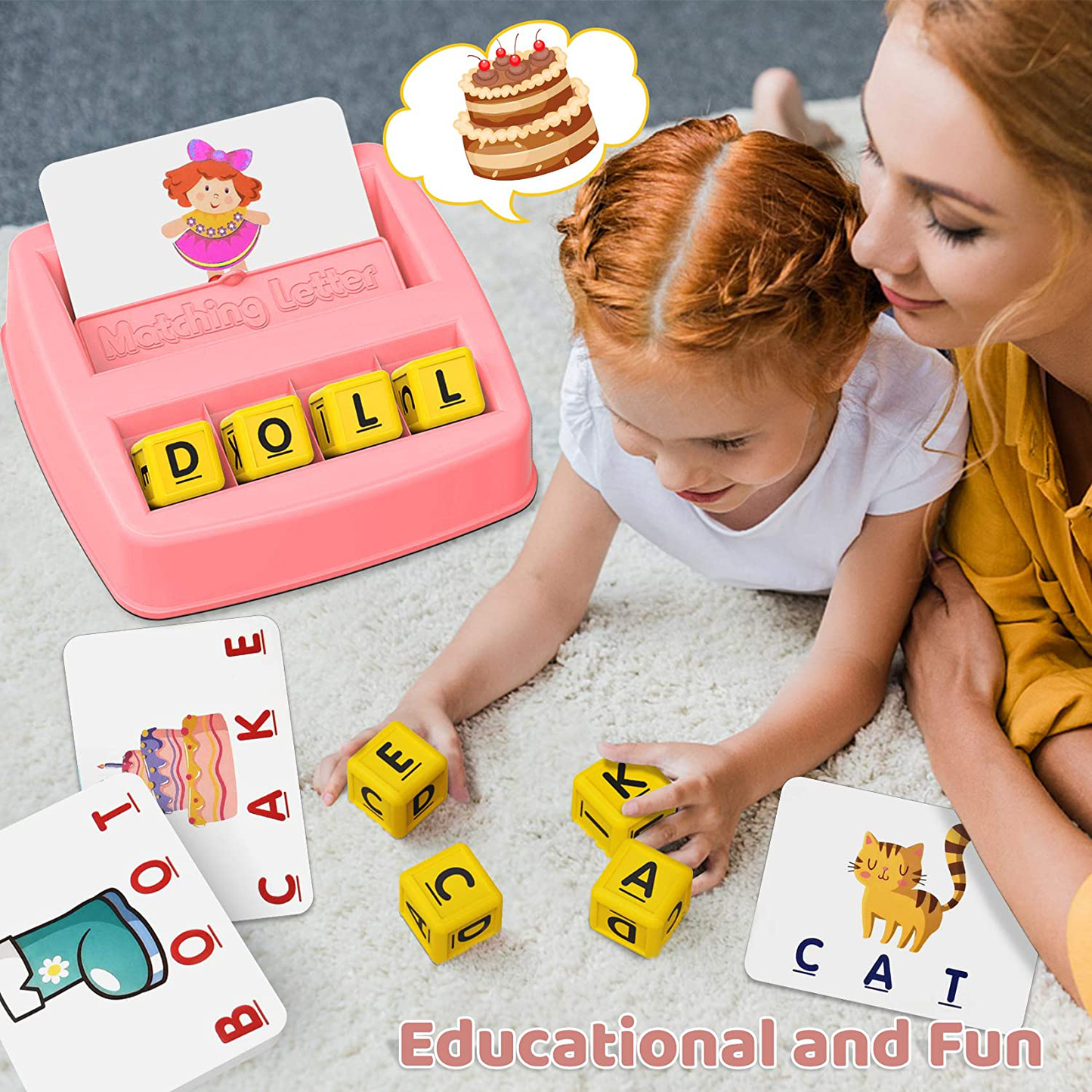 Skørter | HahaGift Educational toys for 2-5 year old girl gifts, Matches letter learning game activities, Christmas birthday gift for toddlers 2 3 4 5 year old girls