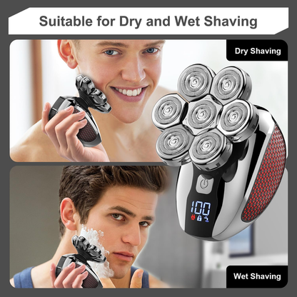 Skorter | 5 in 1 Electric Razor 7D Rechargeable Head Shaver Grooming Kit with LED Display