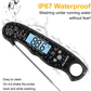 Skørter | KULUNER TP-01 Waterproof Digital Instant Read Meat Thermometer with 4.6” Foldable Probe Backlight & Calibration Function for Cooking Food Candy, BBQ Grill, Liquids, Beef (Black)