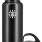 Skørter | Dione Water Bottle 40 oz. Bottle Double Wall Stainless Steel & Vacuum Insulated (Black) Sport Hydro Container for Home, Office, School, Outdoor Camping (Standard Mouth / Leak-proof / BPA-free Cap)