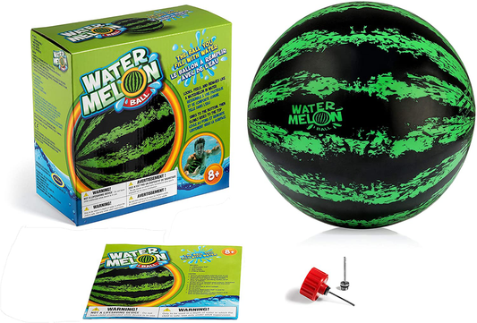 Skorter | Watermelon ball – The ultimate swimming pool game | Pool ball for underwater passing, dribbling, diving, and pool games for teenagers, children, or adults | 9-inch ball filled with water