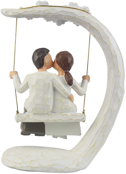 Skørter | Romantic couple figurines in love, 9 inch hand-painted sweet loving together couple sculpture to commemorate beautiful moments - Best gift for Valentine's Day, anniversary, wedding