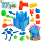 Skørter | Children's Beach Sand Toy Set, 27 pcs Beach Toy Castle Molds Sand Molds, Beach Bucket, Beach Spade Tool Kit, Sandbox Toys for Toddlers, for Toddlers Outdoor Indoor Play Gift 1 Bonus Net Bag Included