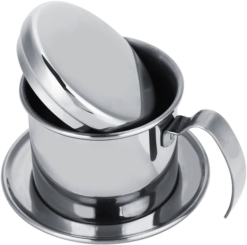 Skørter | Stainless Steel Drip Coffee Filter Holder Vietnamese Style Drip Coffee Pot Infuser Ideal for On the Go/Home (Gold)