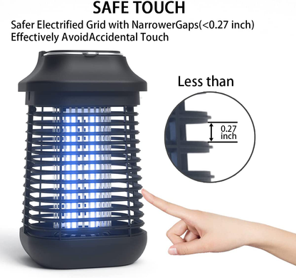 Skørter | Bug Zapper Outdoor/Indoor, 4200V High Performance Waterproof Electronic Mosquito Killer, 15W UVA Mosquito Lamp Bulb, Fly Traps Patio Insect Killer, Catcher Killer for Home, Kitchen, Backyard, Camping
