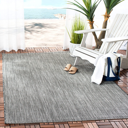 Skørter | Safavieh Courtyard Collection CY8022 Indoor/Outdoor Non-Shedding Stain Resistant Patio Backyard Area Rug, 4' x 5'7", Aqua / Gray