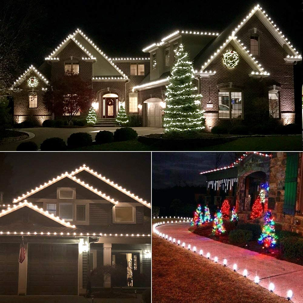 Skørter | Brizled Red Christmas Lights, 16 Feet 25 LED Faceted C9 Christmas Lights, Connectable 120V UL Certified Christmas Tree Lights