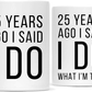 Skørter | Andaz Press Funny 50th Wedding Anniversary 11oz. Couple Coffee Mug Gag Gift, 50 years ago I said yes, I said yes to what I'm told, 2-Pack with gift box for husband spouse parents
