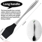 Skørter | Pastry Brush, Basting Brush, BBQ Brush with Silicone Bristles Head, 11.4 Inches Stainless Steel Hollow Long Handle