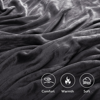 Skørter | Heated electric throw blanket, cozy flannel warming blanket with 4 heat levels