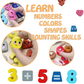 Skørter | QZMTOY Counting Shape Stacker Wooden Counting Sorting Stack Tower with Wooden Colorful Number Shape Mathematical Blocks for Kids Kindergarten Educational Toys
