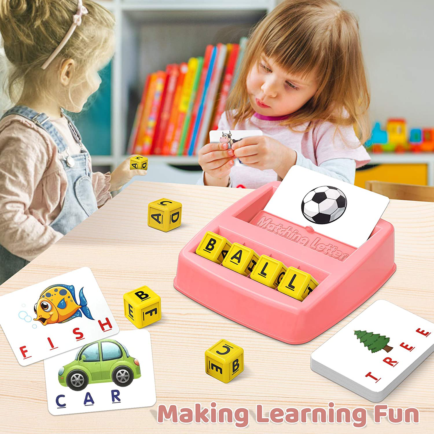 Skørter | HahaGift Educational toys for 2-5 year old girl gifts, Matches letter learning game activities, Christmas birthday gift for toddlers 2 3 4 5 year old girls
