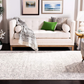 Skørter | Safavieh Madison Collection MAD603K Oriental Snowflake Medallion Distressed Non-Shedding Stain Resistance Living Room Bedroom Area Rug, 4' x 4' Square, Turquoise / Ivory