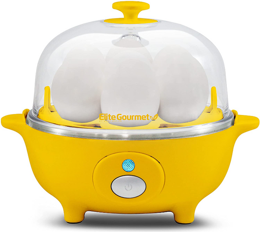 Skorter | Elite Gourmet Simple Electric 7 Egg Capacity Cooker Poacher, Scrambled Egg, Omelette Maker with Automatic Shut-off