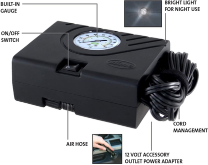 Skorter | Tire pump with 10 foot power cable