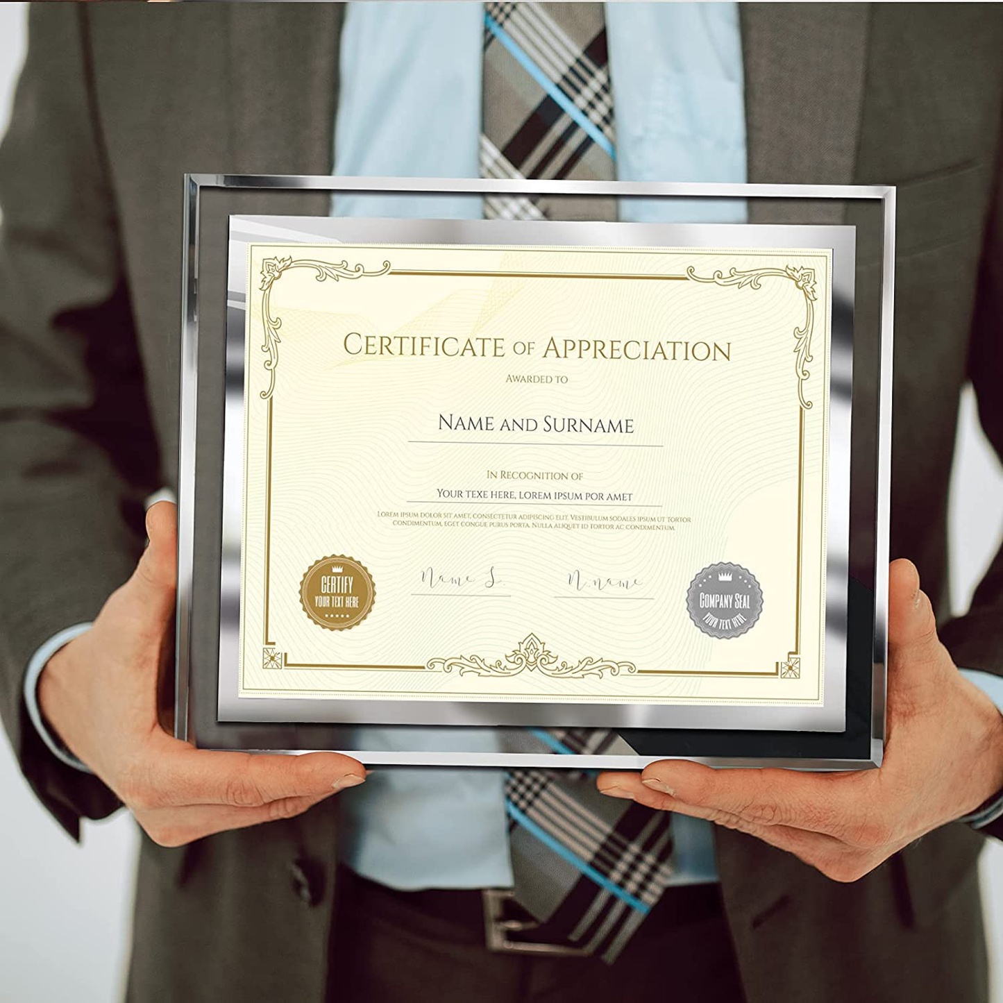 Skørter | 8.5 x 11 Certificate Document Frame Packs 4 Diploma Glass Picture Frames for Tabletop