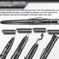 Skørter | TAKEFLIGHT Tactical Pen Survival Gear – Aviation Grade Aluminum LED Tactical Flashlight Multitool – Sturdy, Lightweight EDC Pen Survival Tool – Glass Breaker, Corkscrew, Screwdriver, Gift Box