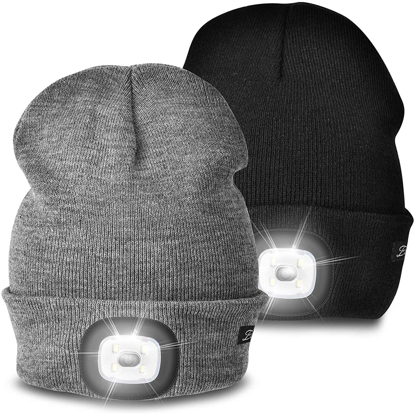 Skørter | Unisex LED Beanie with Light Gifts for Men Dad Father USB Rechargeable Cap