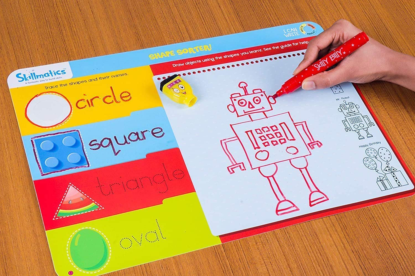Skørter | Skillmatics educational game: preschool master (3-6 years) | Wipeable and reusable activity mats with 2 wipeable markers | Learning tool for boys and girls 3, 4, 5, 6 years