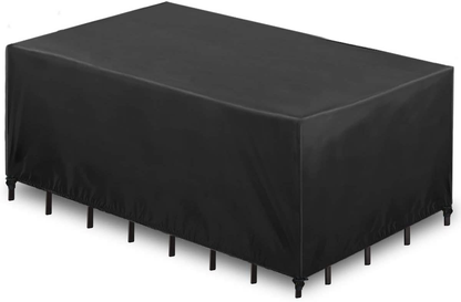 Skorter | Essort Outdoor Furniture Protection Waterproof Patio Table Cover, 4-6 Seats Heavy Duty Windproof Square Garden Table Sofa Cover, UV-Resistant (83.5''X48.4''X29'')