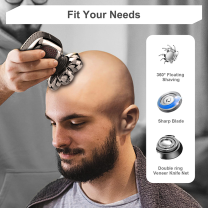 Skorter | 5 in 1 Electric Razor 7D Rechargeable Head Shaver Grooming Kit with LED Display