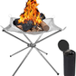 Skørter | Hoedia Portable Fire Pit Outdoor 16.5 Inch Camping Fire Pit Foldable, Steel Mesh Fire Pits for Camping, Outdoor, Patio, Backyard and Garden (Silver)