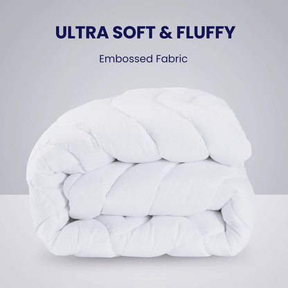 Skorter | Sleep Zone Premium Mattress Protector Cooling Overfilled Fluffy Soft Top Design Up to 21 Inches Deep Pocket with Elastic Skirt, Gray, King