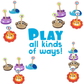 Skørter | Fantasy Generation Jungle Ring Toss Game, Indoor/Outdoor Family Fun with 4 Wooden Animal Targets