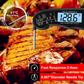 Skørter | KULUNER TP-01 Waterproof Digital Instant Read Meat Thermometer with 4.6” Foldable Probe Backlight & Calibration Function for Cooking Food Candy, BBQ Grill, Liquids, Beef (Black)