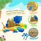 Skørter | Children's Beach Sand Toy Set, 27 pcs Beach Toy Castle Molds Sand Molds, Beach Bucket, Beach Spade Tool Kit, Sandbox Toys for Toddlers, for Toddlers Outdoor Indoor Play Gift 1 Bonus Net Bag Included