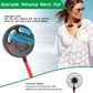 Skørter | Hands-free Portable Neck Fan, Mini USB Bladeless Personal Fan with Neck Hanging Design USB Battery Rechargeable with 3 Speeds Adjustable Airflow, 2 Wind Modes for Travel Outdoor Office Home Sports